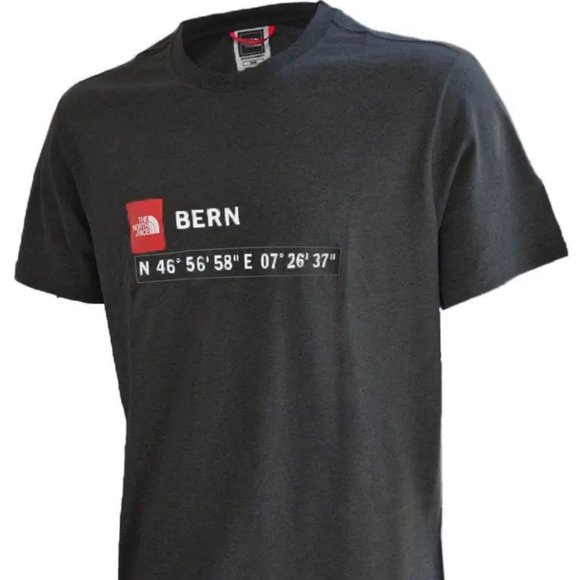 NWT rare The NORTH FACE womens GPS t-shirt Sz XS BERN TEE store GPS COORDINATES - Picture 1 of 15
